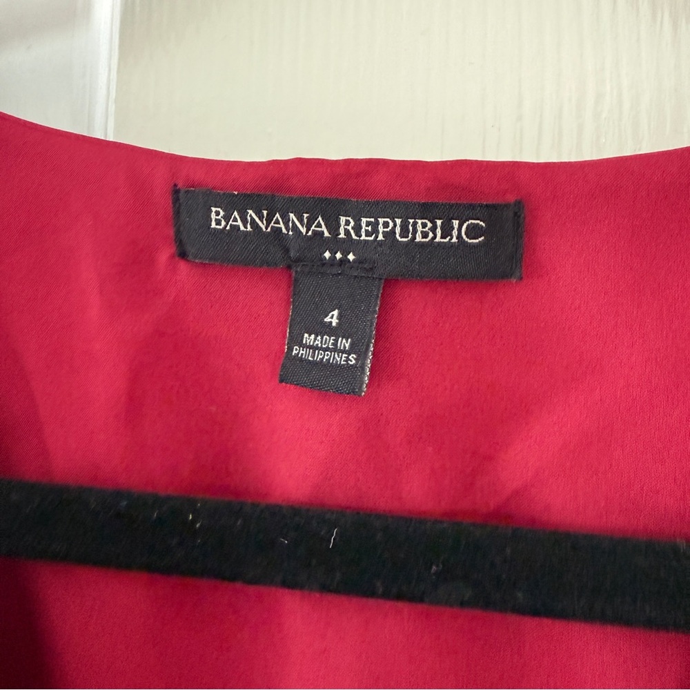 Banana Republic Red Patterned Midi Dress - Picture 10 of 10
